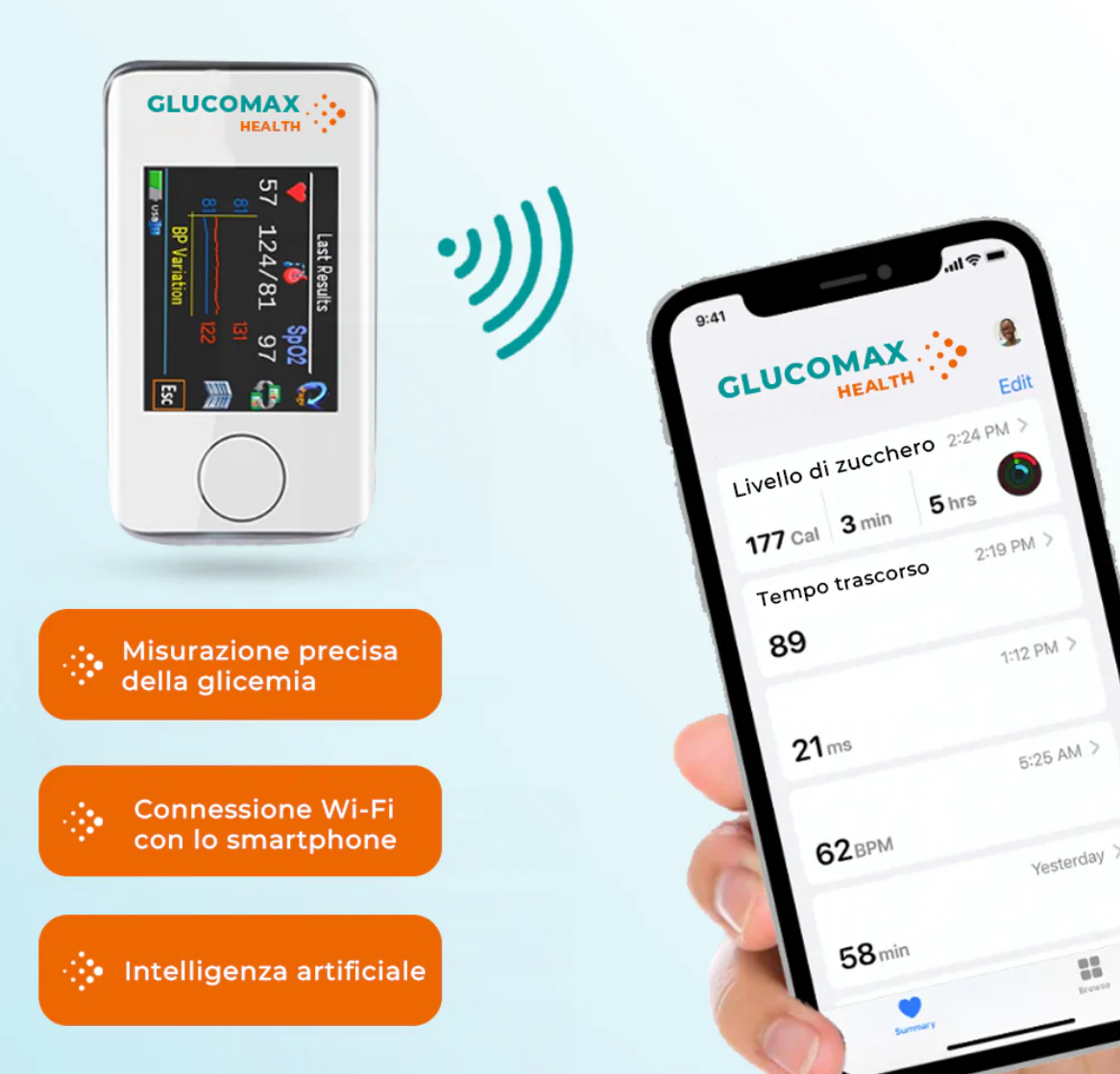 GLISAFE™ | Misuratore Glucosio Laser non Invasivo