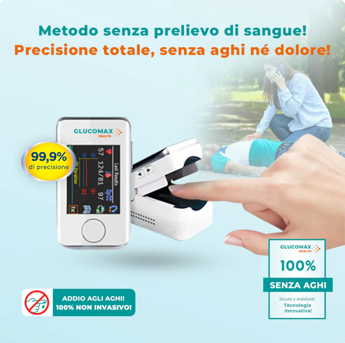 GLISAFE™ | Misuratore Glucosio Laser non Invasivo